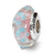 Blue/Pink Hand-blown Glass Charm Bead in Sterling Silver