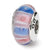 Sterling Silver Blue/Pink Hand-blown Glass Bead Charm hide-image