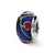 Sterling Silver Blue/Pink Hand-blown Glass Bead Charm hide-image