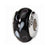 Black Hand-blown Glass Charm Bead in Sterling Silver