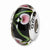 Sterling Silver Black/Red Hand-blown Glass Bead Charm hide-image