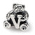 Sterling Silver Kids Letter V Bead Charm hide-image