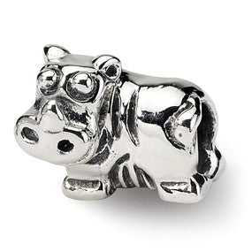 Sterling Silver Kids Hippo Bead Charm hide-image