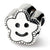 Sterling Silver Kids Smiley Flower Bead Charm hide-image