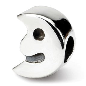 Sterling Silver Kids Smiley Moon Bead Charm hide-image