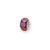 Kids Pink Hand-blown Glass Charm Bead in Sterling Silver