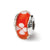 Kids Orange Hand-blown Glass Charm Bead in Sterling Silver