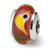 Sterling Silver Kids Red Bird Mur.Glass Bead Charm hide-image