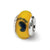 Kids Yellow Foot Mur.Glass Charm Bead in Sterling Silver