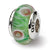 Sterling Silver Kids Green Hand-blown Glass Bead Charm hide-image