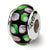 Sterling Silver Kids Green Hand-blown Glass Bead Charm hide-image