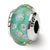 Sterling Silver Kids Green Blue Hand-blown Glass Bead Charm hide-image