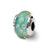 Kids Green Blue Hand-blown Glass Charm Bead in Sterling Silver
