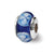 Kids Blue Hand-blown Glass Charm Bead in Sterling Silver
