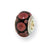 Sterling Silver Kids Brown Hand-blown Glass Bead Charm hide-image