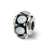 Kids Black Hand-blown Glass Charm Bead in Sterling Silver