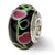 Sterling Silver Kids Black Hand-blown Glass Bead Charm hide-image