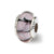 Kids Black Hand-blown Glass Charm Bead in Sterling Silver