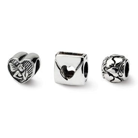 Sterling Silver Love Boxed Bead Set Charm hide-image