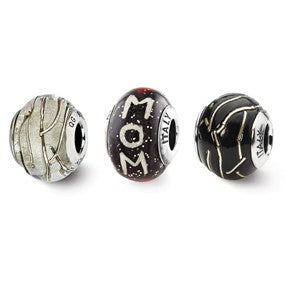 Sterling Silver Momma Mia Boxed Bead Set Charm hide-image