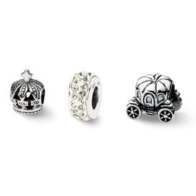 Sterling Silver Princess Boxed Bead Set Charm hide-image
