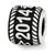 Rope Edge w/Grad Cap Personalized Charm Bead in Sterling Silver
