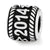 Sterling Silver Rope Edge w/Grad Cap Personalized Bead Charm hide-image