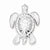 Sterling Silver Turtle Slide Pendant, Pendants for Necklace