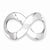 Sterling Silver Fancy Cubetto Slide Pendant, Fits up to 8mm, Dazzling Pendants for Necklace