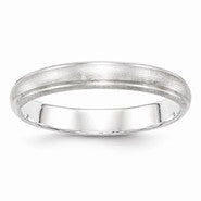 Sterling Silver 4mm Satin Finish Wedding Band