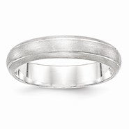 Sterling Silver 5mm Satin Finish Wedding Band