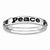 Sterling Silver Polished Enameled Peace Ring