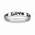 Sterling Silver Polished Enameled Love Ring