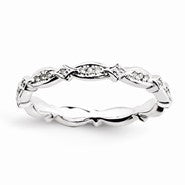 Sterling Silver Diamond Ring
