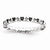 Sterling Silver Hearts Black & White Diamond Ring