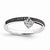 Sterling Silver Heart Black & White Diamond Ring