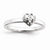 Sterling Silver Diamond Heart Ring