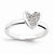 Sterling Silver Heart with Diamonds Ring