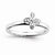 Sterling Silver Flower with Diamond Ring