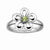 Sterling Silver Polished Peridot Flower Ring