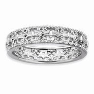 Sterling Silver Polished Fleur De Lis Ring