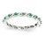 Sterling Silver Created Emerald Ring