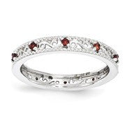 Sterling Silver Garnet Ring