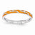 Sterling Silver Orange Enamel Ring