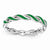 Sterling Silver Green Enamel Ring