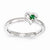 Sterling Silver Emerald Heart Ring