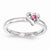 Sterling Silver Pink Sapphire Heart Ring