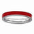 Sterling Silver Red Enameled 3.25mm Ring