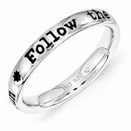 Sterling Silver Lyric Follow the Sun Ring