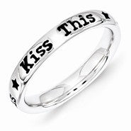 Sterling Silver Lyric Kiss This Ring